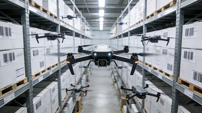 仓库盘点还在靠人爬货架？现在已经能用无人机全自动搞定了