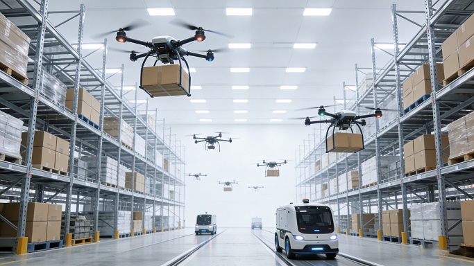 仓库无人化时代来了，RFID无人机盘点正在成为标配